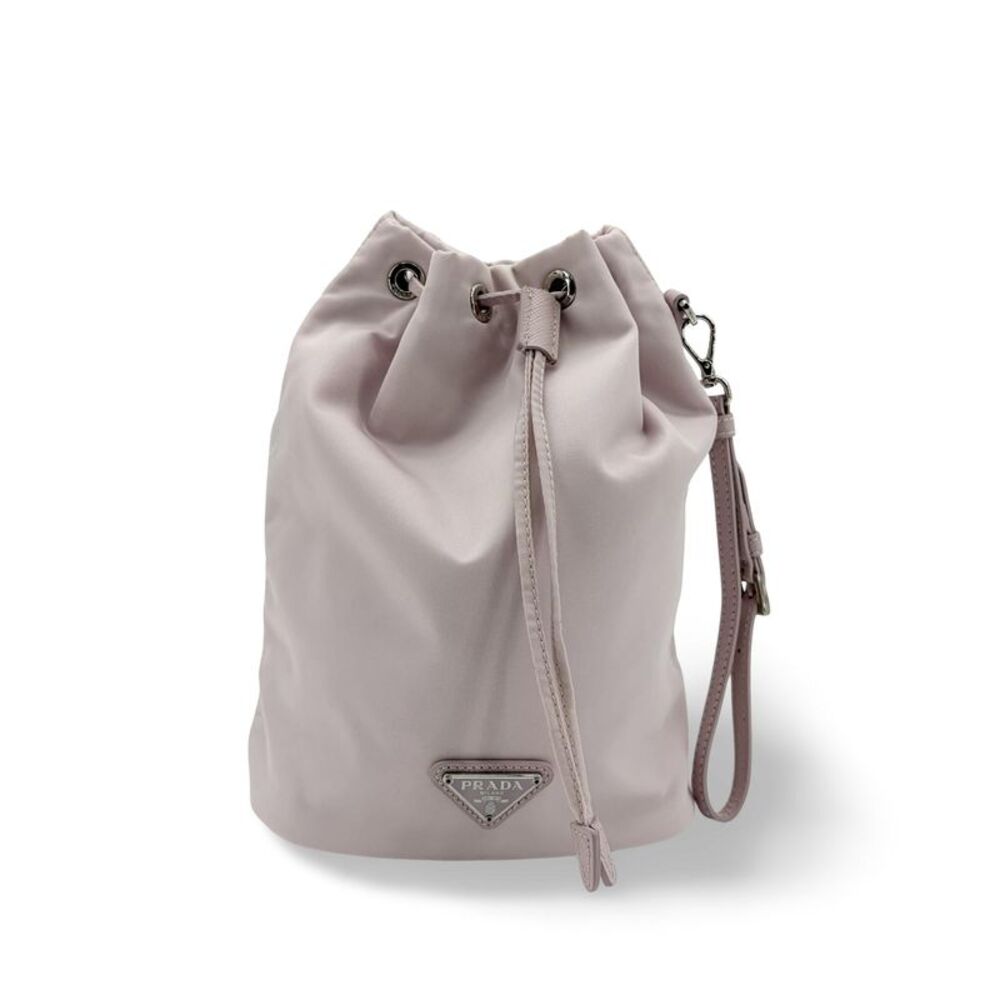 Prada Re-Nylon Drawstring Pouch Alabastro Pink